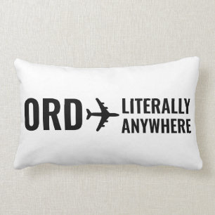 Luchthavencode reisvakantie Lover Black White Kussen