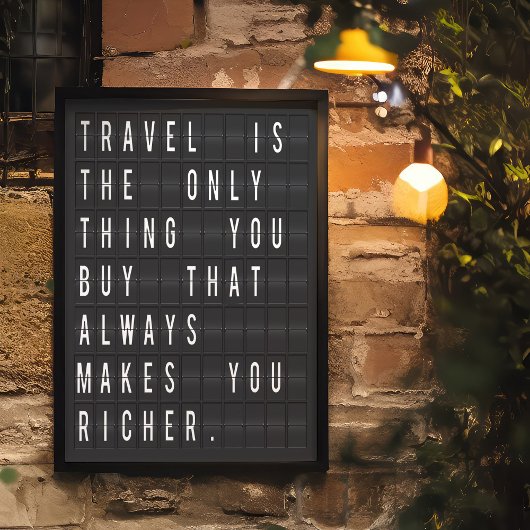 Luchthavendigitaal paneel — Novelty Travel Poster