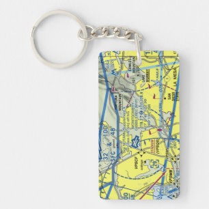 Luchthavenkaart Montgomery-Gibbs/taxisdiagram Sleutelhanger