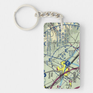 Luchthavenkaart van Salina/taxisdiagram Sleutelhanger
