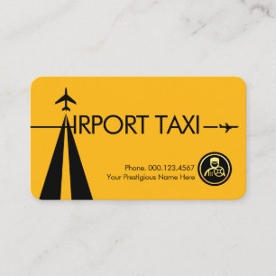 Luchthaventaxi met Letter-A Startbaan Visitekaartje