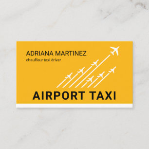 Luchthaventaxi Startbanen van luchthavens Starten Visitekaartje