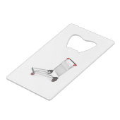 Luchthaventrolley Kredietkaart Flessenopener (Voorkant Gekanteld)