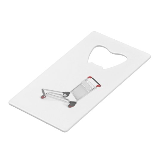Luchthaventrolley Kredietkaart Flessenopener (Achterkant Gekanteld)
