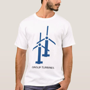 Luchthaventurbines voor vliegtuigpiloot t-shirt