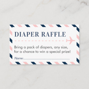 Luchthavenvliegtuig Raffle Ticket Baby shower Informatiekaartje