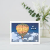 Luchthoofd: luchtballon briefkaart (Staand voorkant)