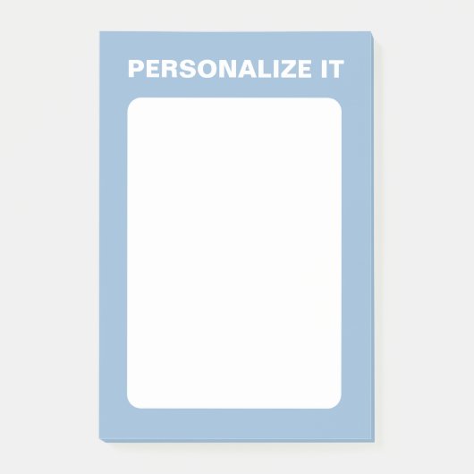 Luchtig blauw Modern gepersonaliseerd veelzijdig Post-it® Notes (Voorkant)