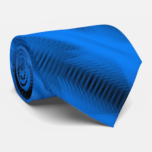 Luchtig blauwe futuristische abstracte diagonale p stropdas (Opgerold)