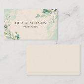 Luchtig groen blad visitekaartje (Voorkant / Achterkant)