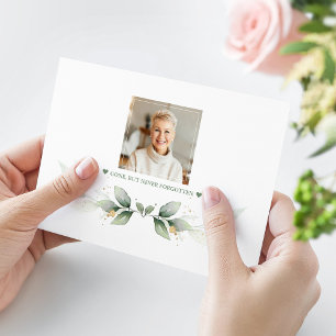 Luchtig groen Eucalyptus Viering van het leven Bedankkaart