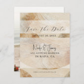 Luchtig neutraal natuurlijk element Boho Save the  Kaart (Voorkant / Achterkant)