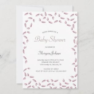 Luchtige Bladeren Baby Shower Uitnodiging