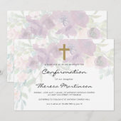 Luchtige bloemen met kruisbevestiging kaart (Voorkant / Achterkant)