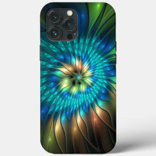 Luchtige Fantasie Bloem, Kleurrijke Abstracte Frac iPhone 13 Pro Max Hoesje
