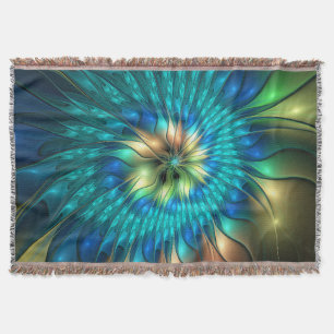 Luchtige Fantasie Bloem, Kleurrijke Abstracte Frac Deken
