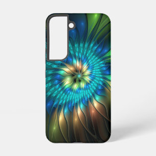Luchtige Fantasie Bloem, Kleurrijke Abstracte Frac Samsung Galaxy Hoesje