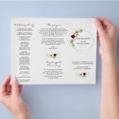 Luchtige groene zonnebloemen Bourgondië herfst bru Flyer (Hand)