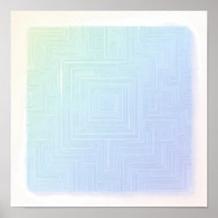 Luchtige Lichtgevende Doolhof Behang en Kunstprint Poster