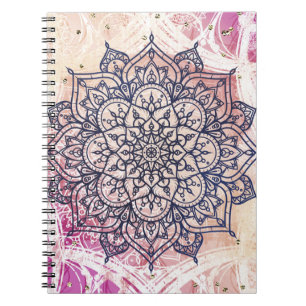 Luchtige Mandala Gelukkig Roze Paars Geel Blauw & Notitieboek
