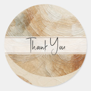 Luchtige neutrale natuurlijke elementen Bohemian B Ronde Sticker