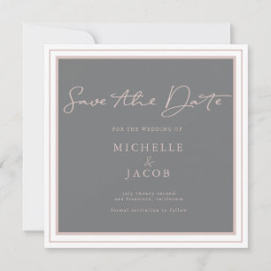 Luchtige Pastel Vierkante Save The Date Kaart