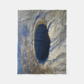 Luchtkrater Pingualuit, Quebec, Canada. Fleece Deken (Voorkant)