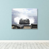 Luchtkussencombinatie voor een landingsvaartuig canvas afdruk (Insitu (Houten vloer))