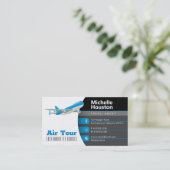 Luchtleiding | Visitekaartje reisagent (Staand voorkant)