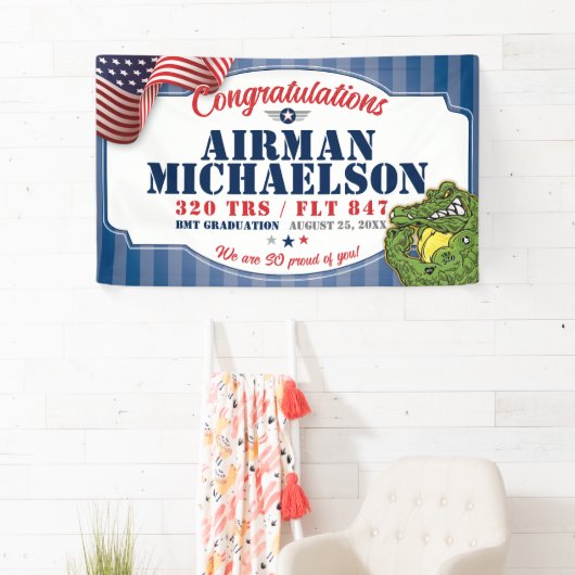 Luchtmacht Afstuderen 320 TRS Gators Mascotte 3x5' Spandoek (Insitu)