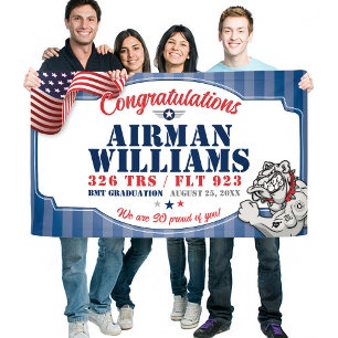 Luchtmacht Afstuderen 326 TRS Bulldogs Mascotte 3x Spandoek