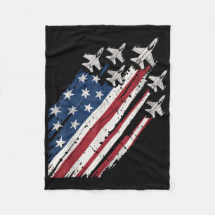 Luchtmacht Amerikaanse Vlag Patriottisch Rood Wit Fleece Deken