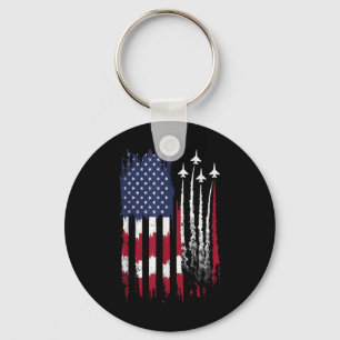 Luchtmacht Amerikaanse Vlag Patriottisch Rood Wit Sleutelhanger