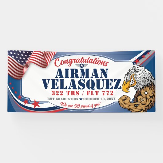 Luchtmacht BMT Afstuderen 320 TRS Eagles Military Spandoek (Horizontaal)