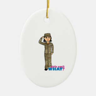 Luchtmacht Camo Black Hair Keramisch Ornament