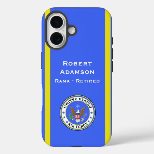 Luchtmacht embleem en kleuren personaliseren Case-Mate iPhone case (Achterkant)