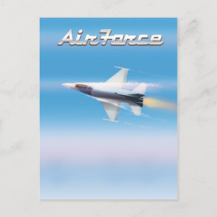Luchtmacht Jet Poster Briefkaart
