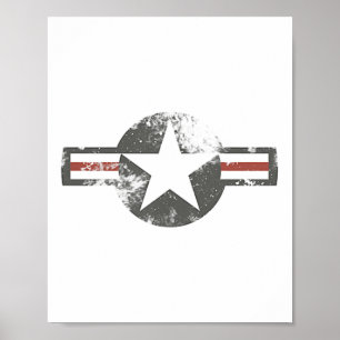Luchtmacht Logo US Militaire Mannen Vrouwen Airfo Poster
