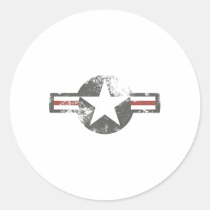 Luchtmacht Logo US Militaire Mannen Vrouwen Airfo Ronde Sticker