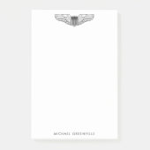 Luchtmacht Pilot Wings met aangepaste tekst Post-it® Notes (Voorkant)