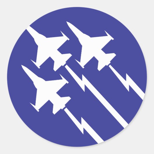 Luchtmacht Ronde Sticker (Voorkant)