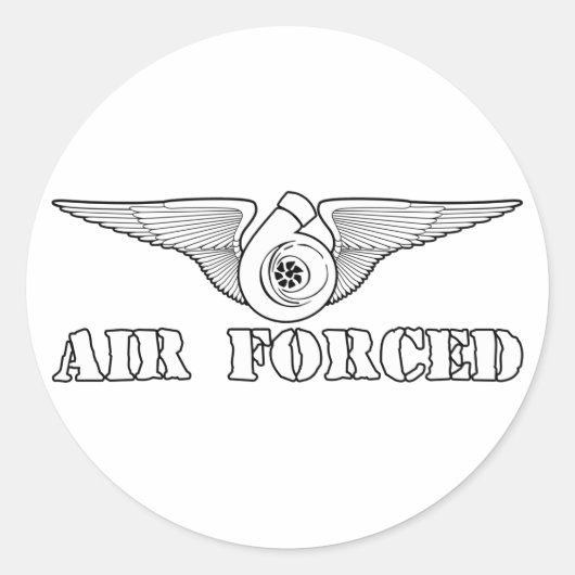 Luchtmacht Ronde Sticker (Voorkant)