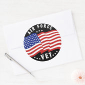 Luchtmacht veteraan ronde sticker (Envelop)