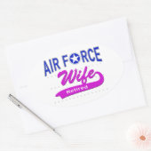 Luchtmacht vrouw in ruste ovale sticker (Envelop)