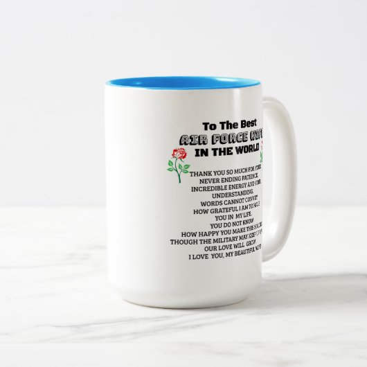 Luchtmacht vrouw koffie Mok (Voorkant rechts)