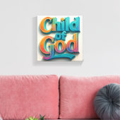 Luchtontwerp Child of God Stretched Canvas (Insitu (Woonkamer))