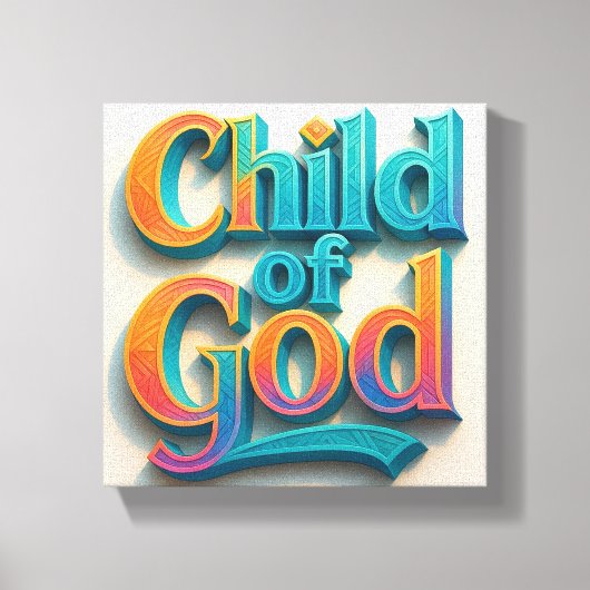Luchtontwerp Child of God Stretched Canvas (Voorkant)