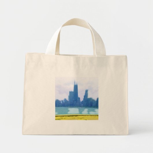 Luchtpenseel Chicago Skyscrapers Mini Tote Bag (Voorkant)