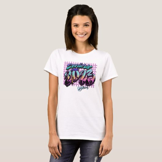 Luchtpenseel gepersonaliseerde klasse 2023 retro T T-shirt (Voorkant volledig)