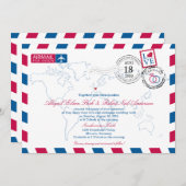 Luchtpost Duitsland bruiloft Kaart (Voorkant / Achterkant)